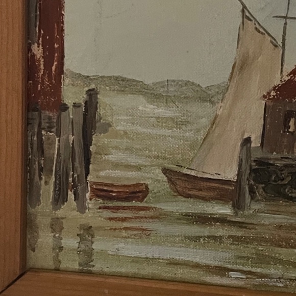 Painted Picture Wooden Frame Dorothy May List Summer 1961 - Picture 3 of 8